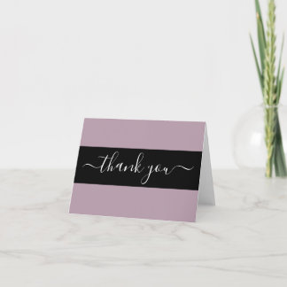 Create Your Own Black Belt Solid Colour Thank You Card
