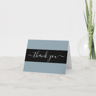 Create Your Own Black Belt Solid Colour Thank You Card