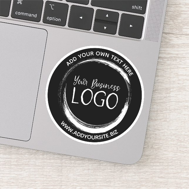 Create Your Own Black Business Logo Circle (Detail)