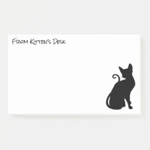 Create Your Own Black Cat Silhouette Post-it Notes