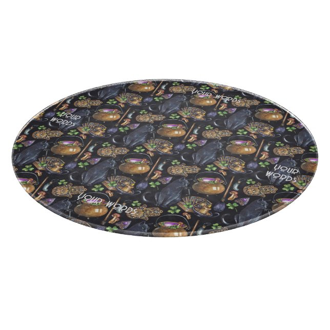 Create Your Own Black Cat Tarot Magic Cutting Board (Corner)