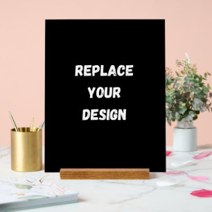Create Your Own Black Custom Design Acrylic Sign