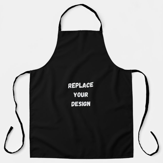 Create Your Own Black Custom Design Apron (Front)