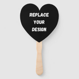 Create Your Own Black Custom Design Hand Fan