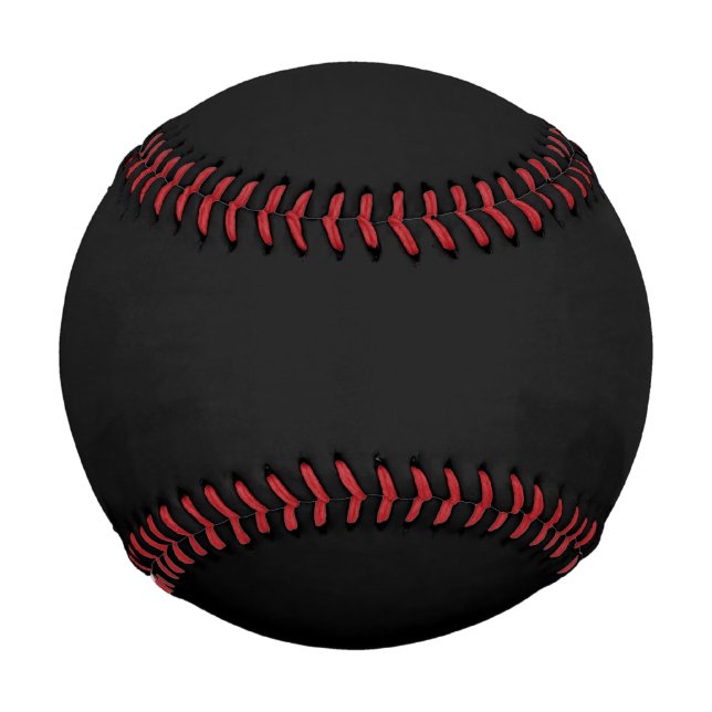 Create Your Own Black Custom Design Holiday Card Baseball (Front)