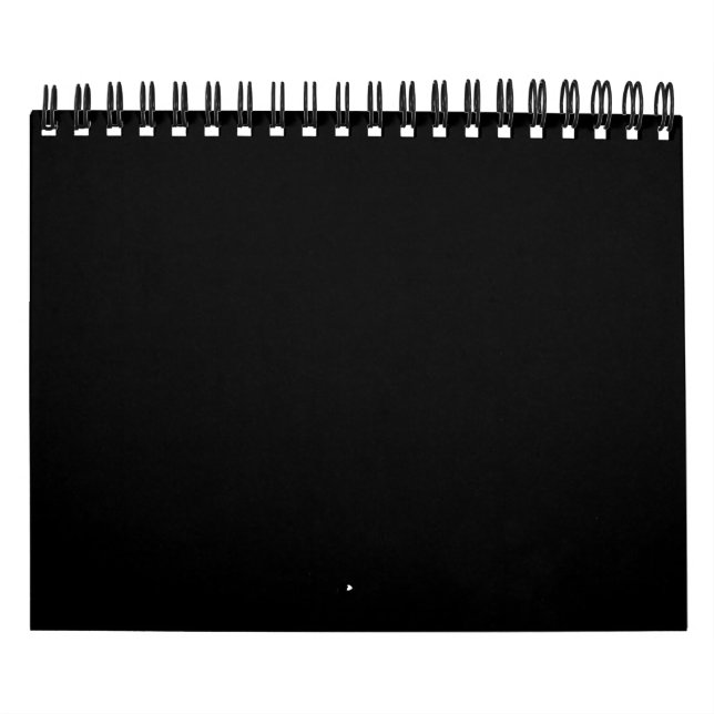 Create Your Own Black Custom Design Holiday Card Calendar (Cover)