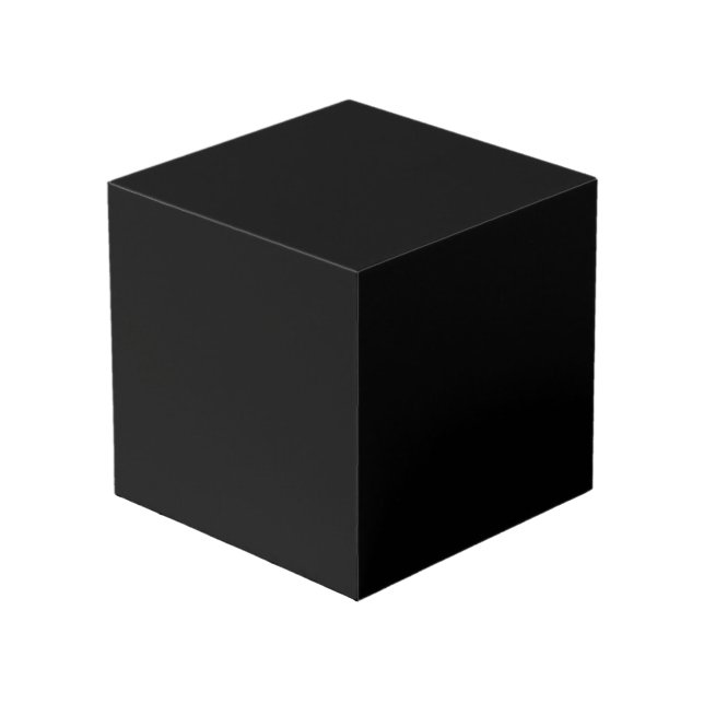 Create Your Own Black Custom Design Holiday Card Cube (Front Angled)