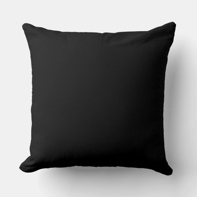 Create Your Own Black Custom Design Holiday Card Cushion (Front)