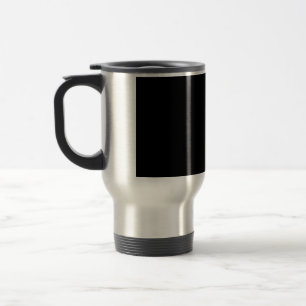 Create Your Own Black Custom Design Holiday Card Travel Mug