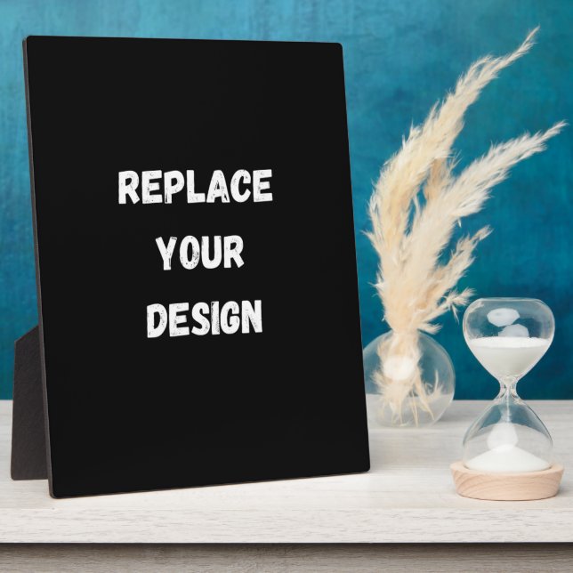 Create Your Own Black Custom Design Plaque (Side)