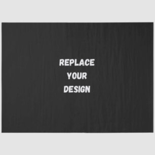 Create Your Own Black Custom Design Tissue Paper