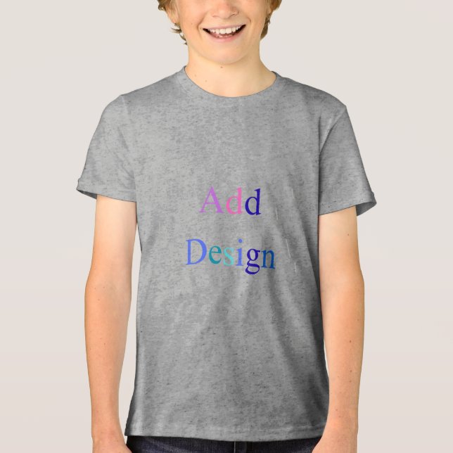  Create Your Own Black Custom Design Tri-Blend Shirt (Front)