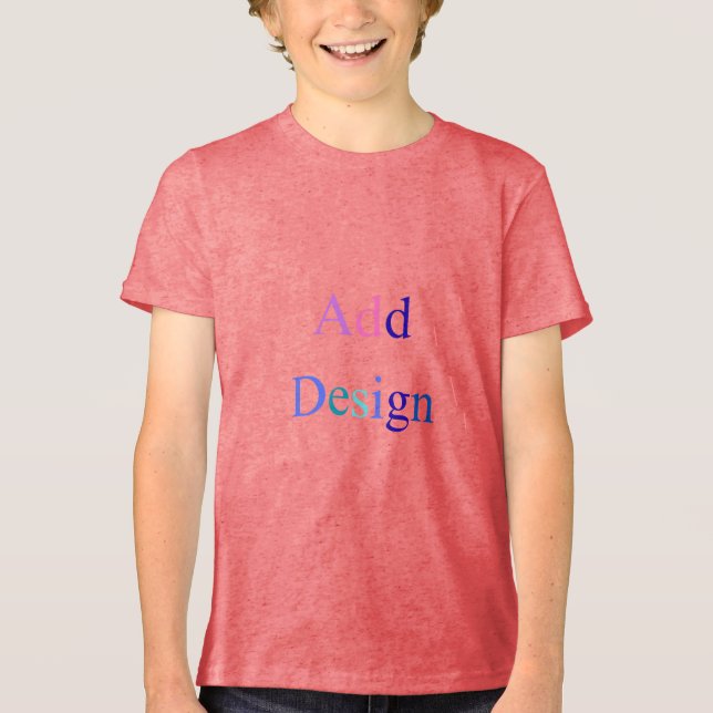  Create Your Own Black Custom Design Tri-Blend Shirt (Front)