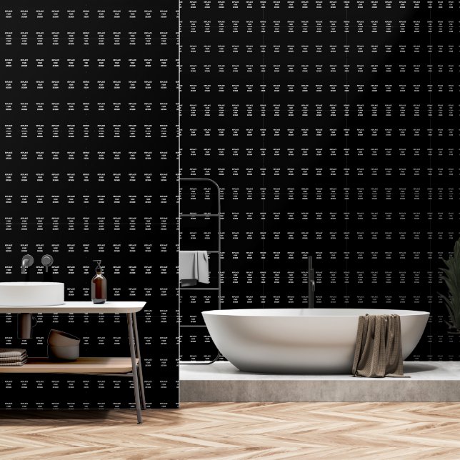  Create Your Own Black Custom Design Wallpaper (Bathroom)