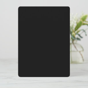 Create Your Own Black Custom Flat Card