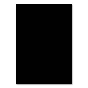 Create Your Own Black Custom Table Card