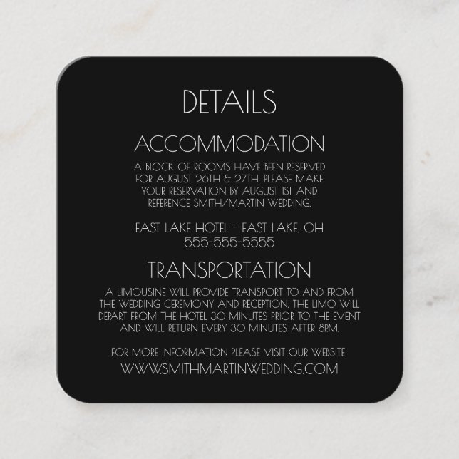 Create Your Own - Black Enclosure Card (Front)