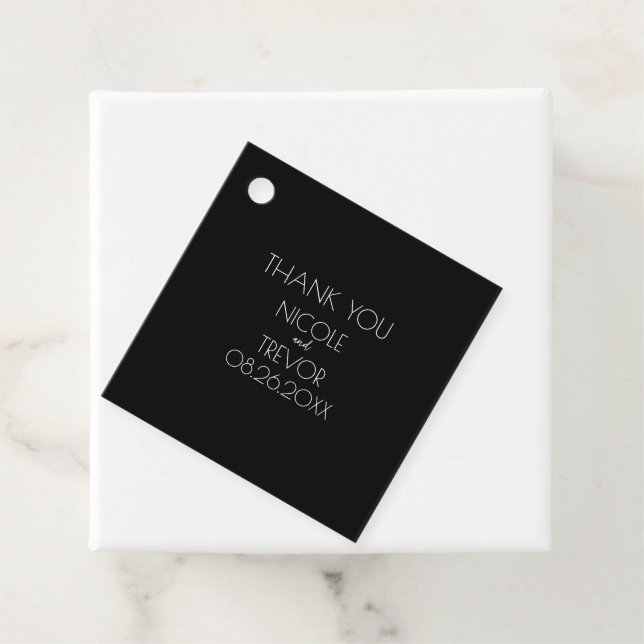Create Your Own - Black Favour Tags (In Situ)