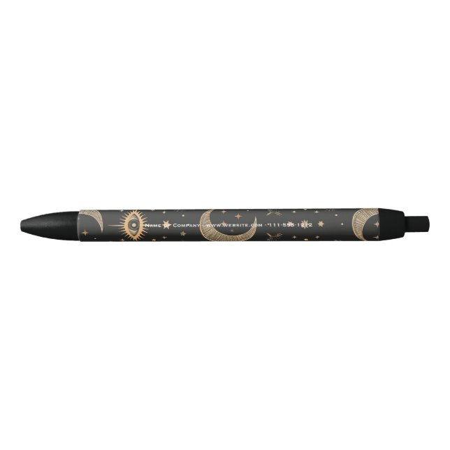 Create Your Own Black & Gold Celestial Magical Eye Ink Pen (Front)