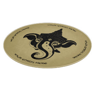 Create Your Own Black & Gold Ganesh Cutting Board