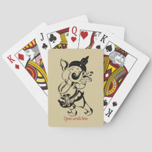 Create Your Own Black & Gold Ganesh Flute Playing Cards