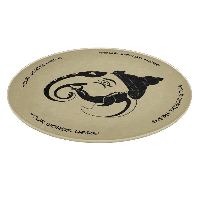 Create Your Own Black & Gold Ganesh Profile Cutting Board (Corner)