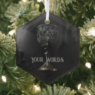 Create Your Own Black Gothic Chalice Glass Tree Decoration