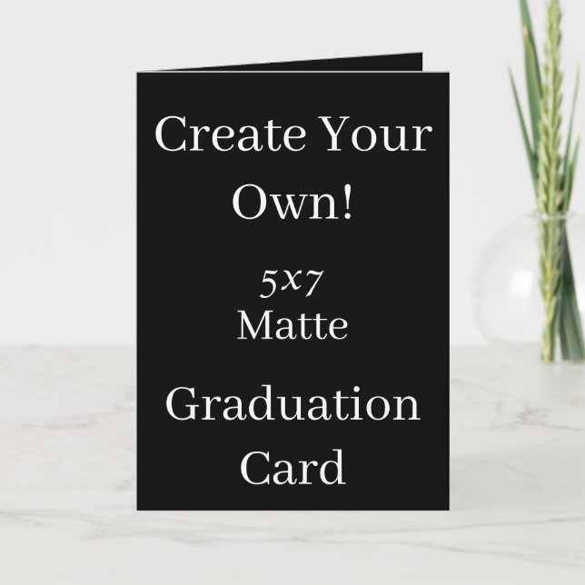 Create Your Own Black Graduation Card (Front)