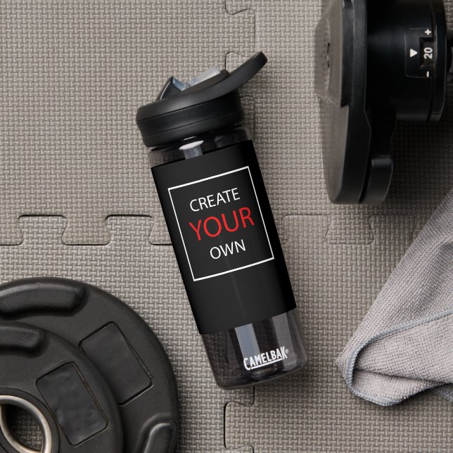 Create Your Own Black Gym, Fitness / Custom Water Bottle (Gym)