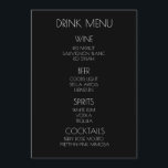 Create Your Own - Black Menu<br><div class="desc">Black Minimalist

From our ‘Black Minimalist’ Collection. Visit our shop for more coordinating wedding and event supplies,  decor and favours.</div>