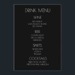 Create Your Own - Black Menu<br><div class="desc">Black Minimalist

From our ‘Black Minimalist’ Collection. Visit our shop for more coordinating wedding and event supplies,  decor and favours.</div>
