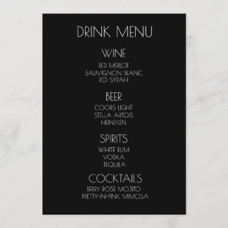 Create Your Own - Black Menu