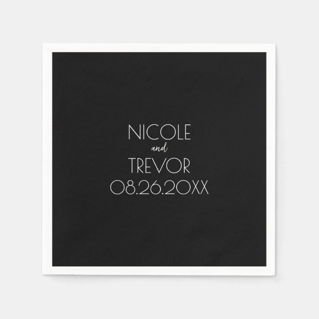 Create Your Own - Black Napkin (Front)