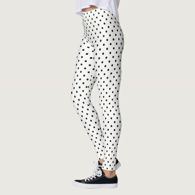 Create Your Own Black Polka Dot Leggings (Left)