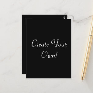 Create Your Own Black  Postcard