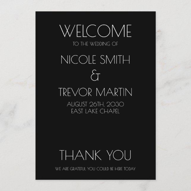 Create Your Own - Black Programme (Front)