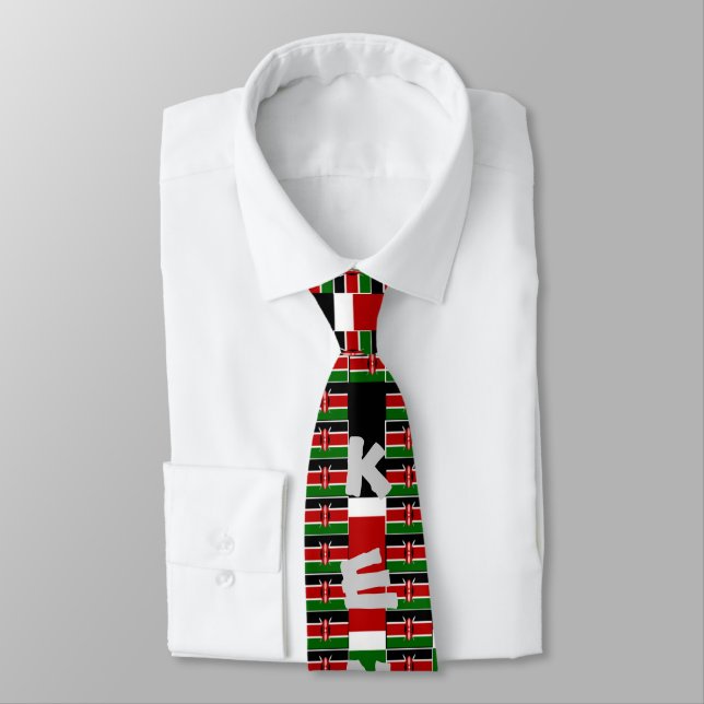 Create Your Own Black Red Green Kenyan Amazing Tie (Tied)