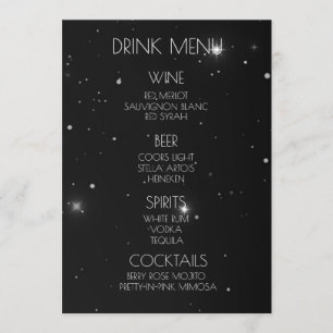 Create Your Own - Black Stars Drink Menu