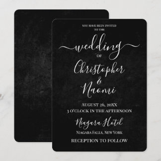 Create Your Own Black Texture Invitation