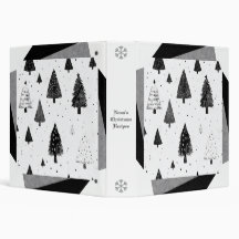 Create Your Own Black & White Christmas Trees Snow