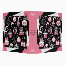 Create Your Own Black White Pink Christmas Treats