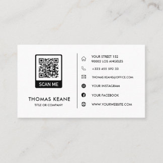 Create Your Own Black White QR-Code Business Card 