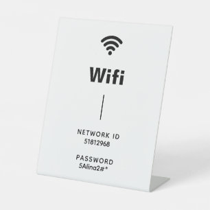 Create Your Own Black & White Simple Wifi Pedestal Sign