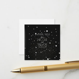 Create Your Own - Black & White Snow Dots Enclosure Card
