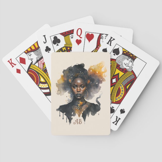 Create Your Own Black Witch Playing Cards (Back)
