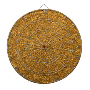 Create Your Own Blank Gold Glitter Dartboard