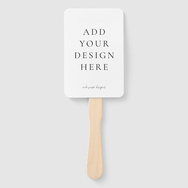 Create-Your-Own Blank Wedding Program Fans (Front)