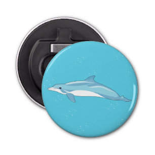 Create your own Blue dolphin in sea Bottle Opener
