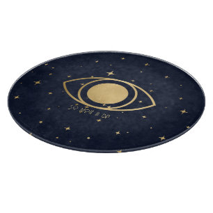Create Your Own Blue & Gold Celestial Magical Eye Cutting Board
