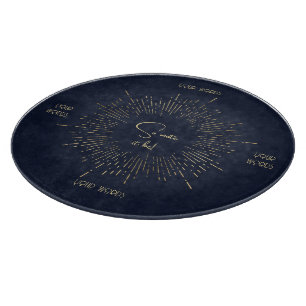 Create Your Own Blue & Gold Celestial Mandala Cutting Board